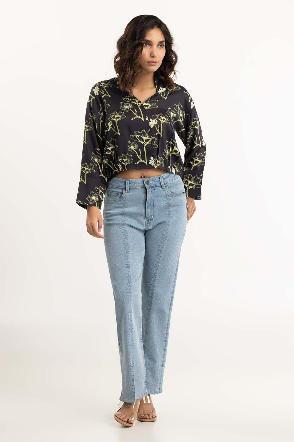 Black Floral Top