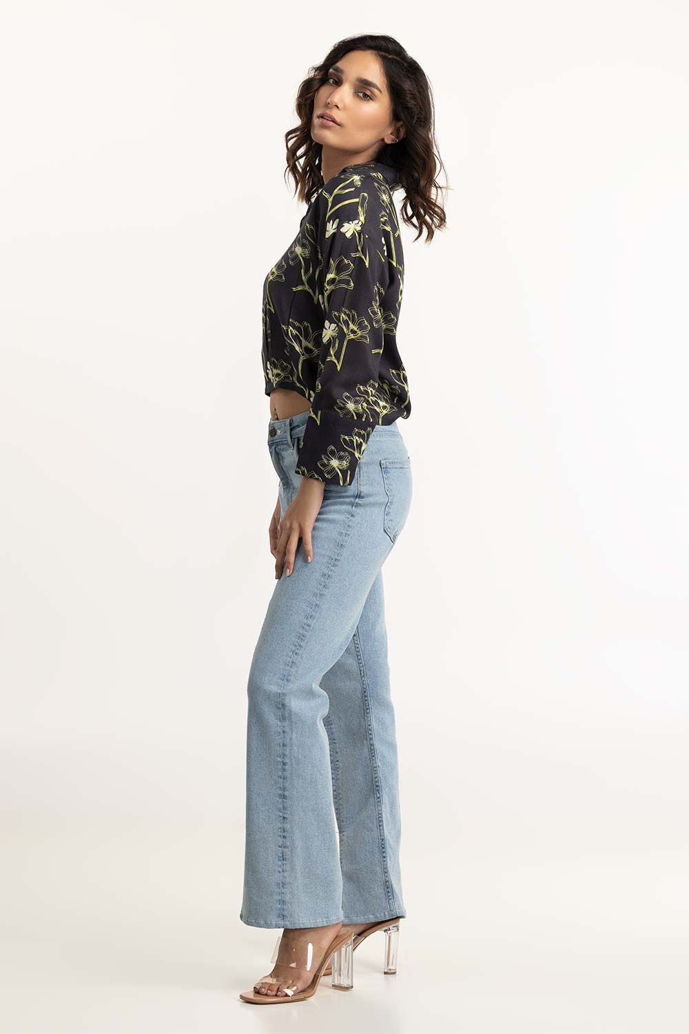 Black Floral Top