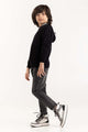Junior Boy Black Knit Sweater