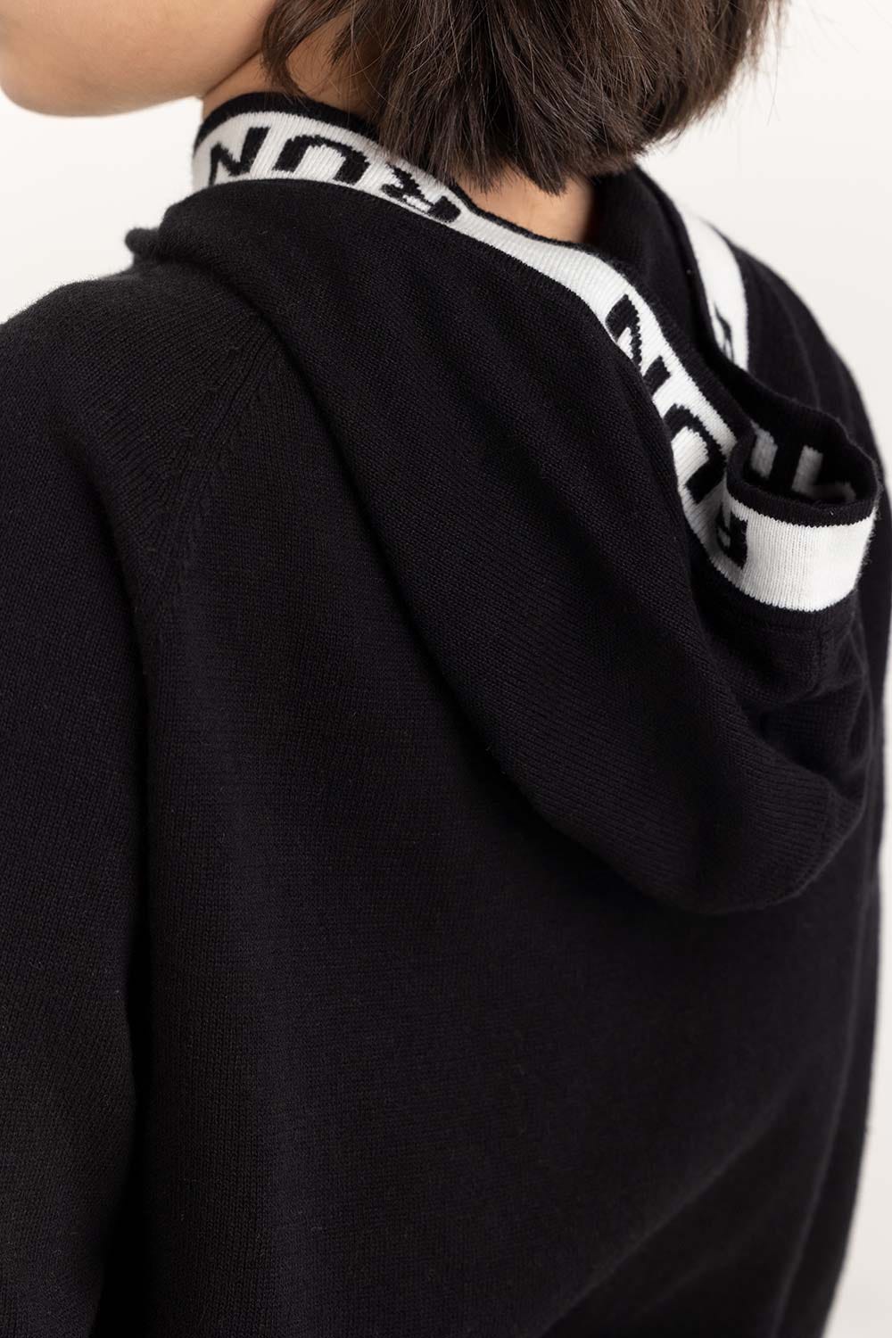 Junior Boy Black Knit Sweater