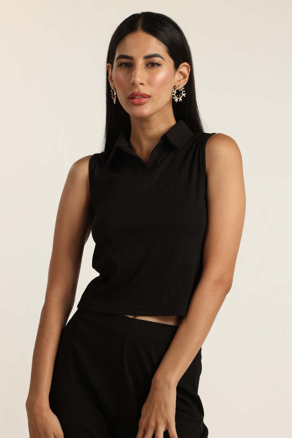 Black Knit Top