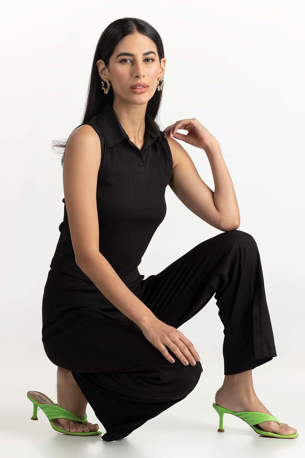 Black Knit Top