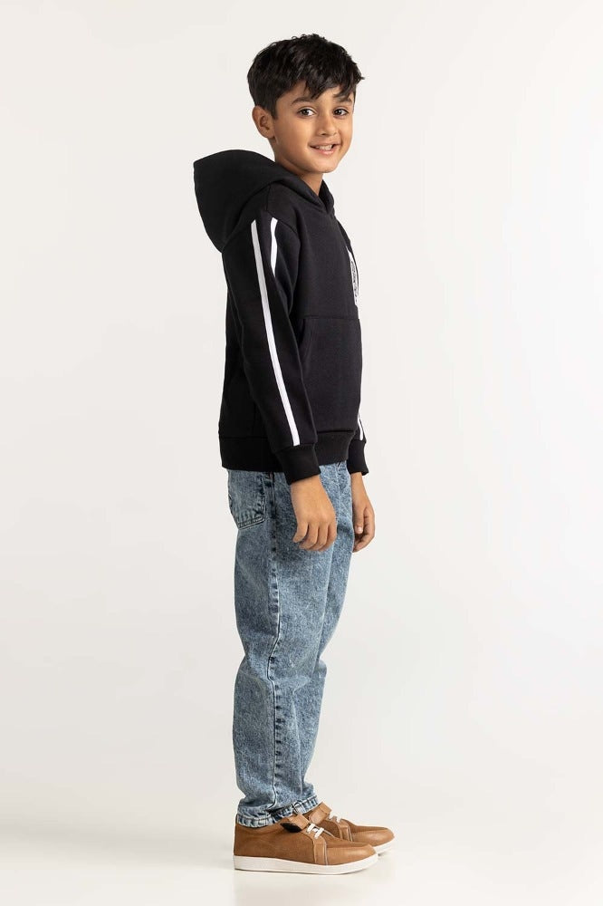 Black Printed Sweatshirt