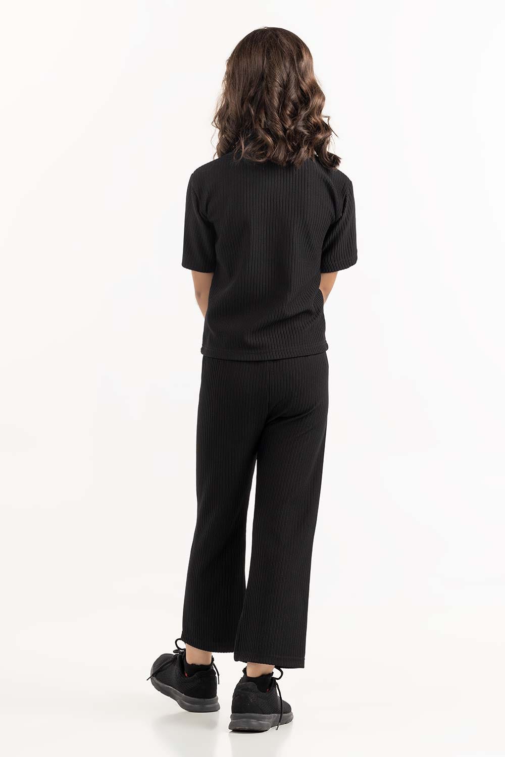 Toddler Girl Black Straight Trouser
