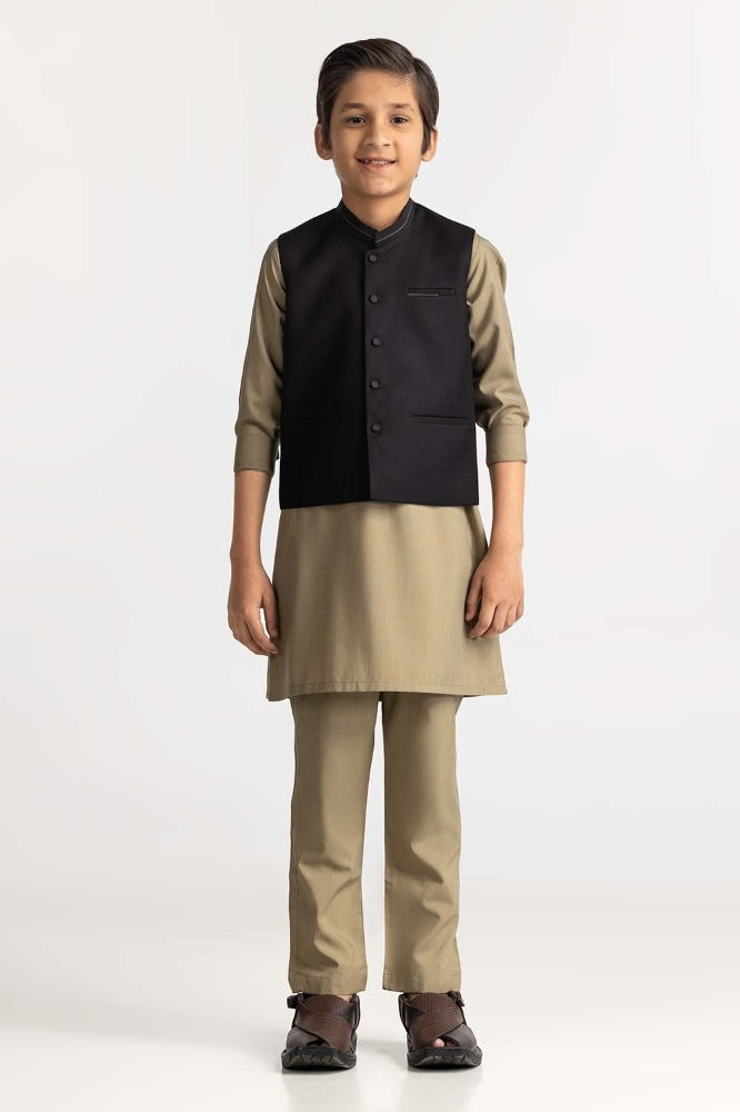 Black Styling Waist Coat Kwc-Pd24-002