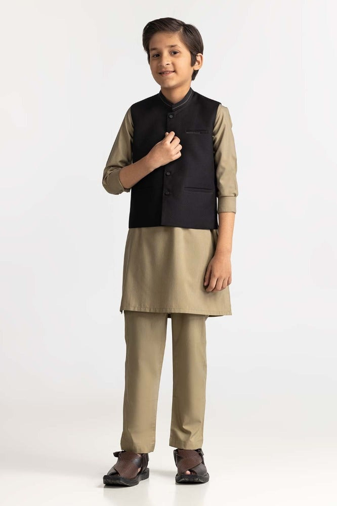 Black Styling Waist Coat Kwc-Pd24-002