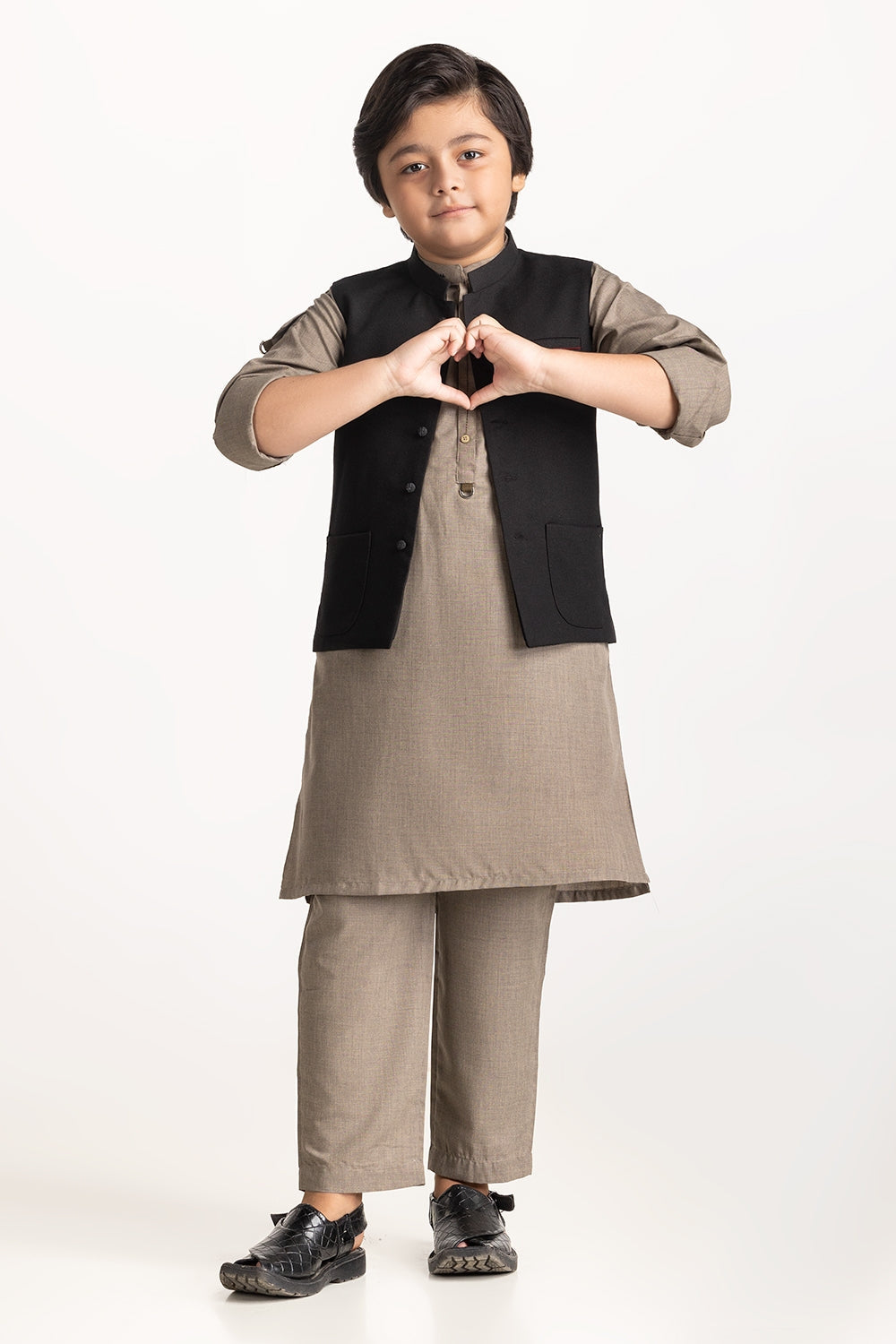 Black Styling Waist Coat Kwc-Pd24-012
