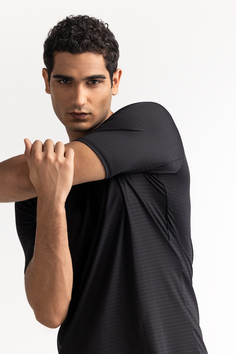 Black Textured Tee