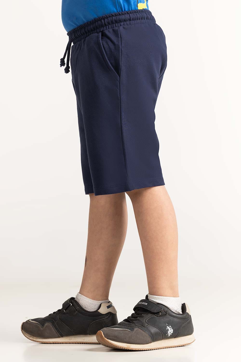 Blue Junior Boy Knit Basic Short