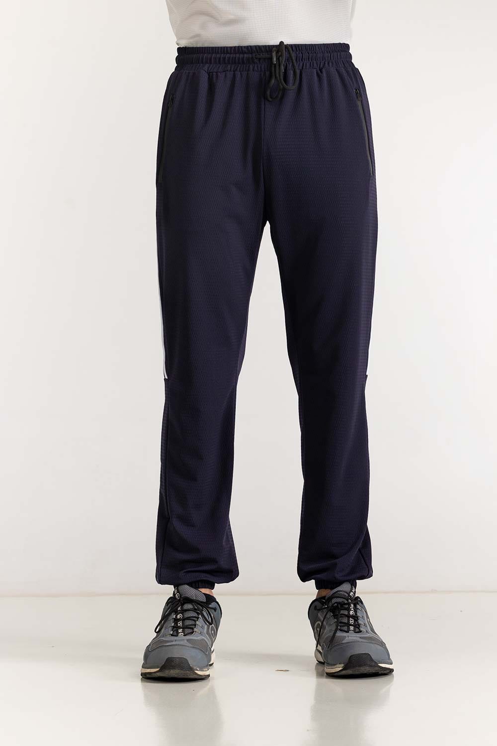Blue Textured Trouser