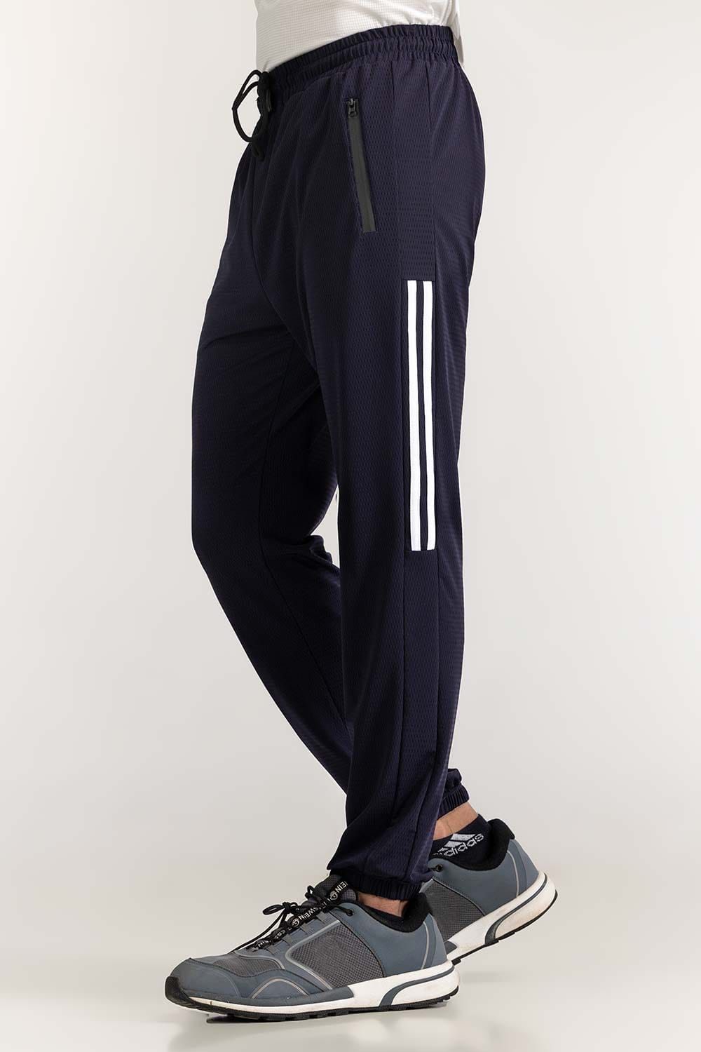 Blue Textured Trouser