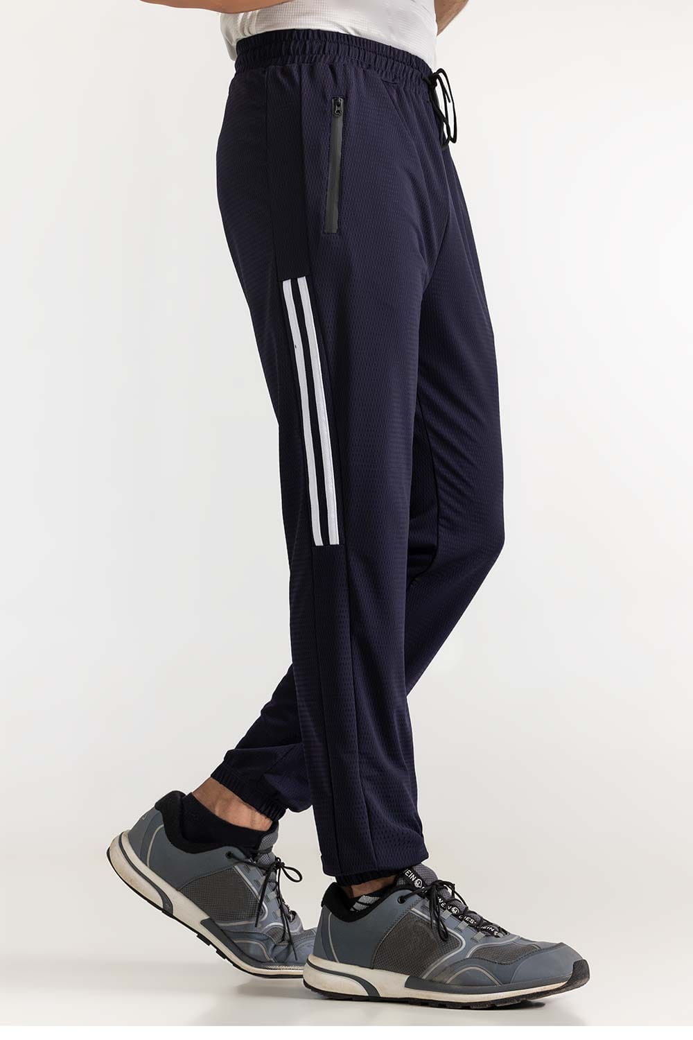 Blue Textured Trouser
