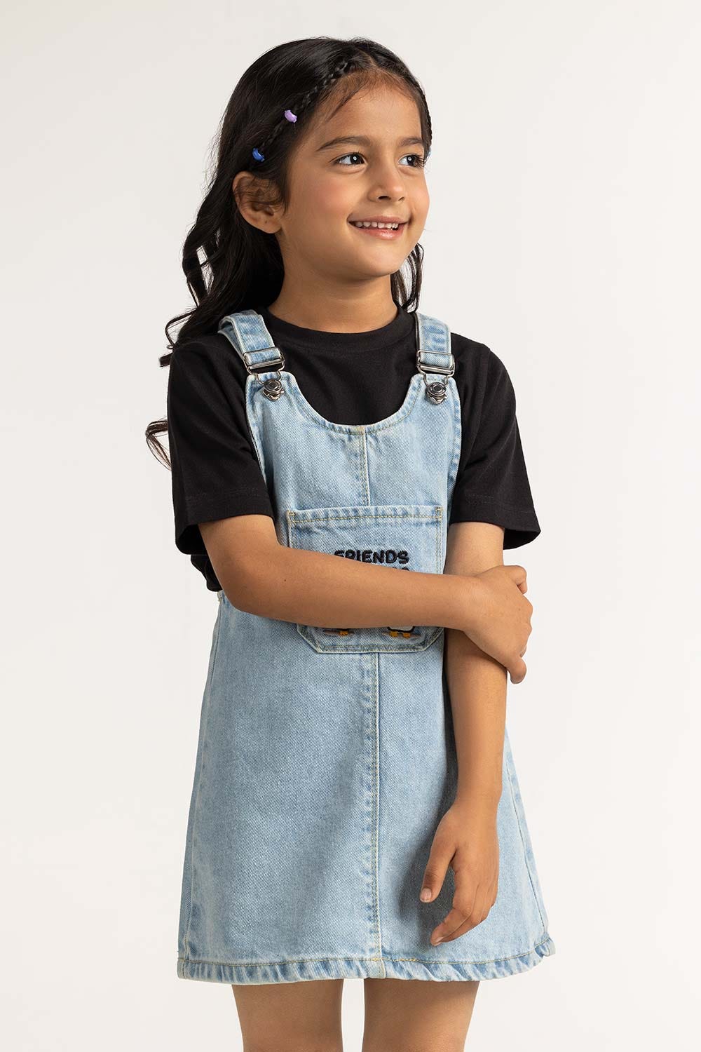 Blue Toddler Girl Denim Jump Suit