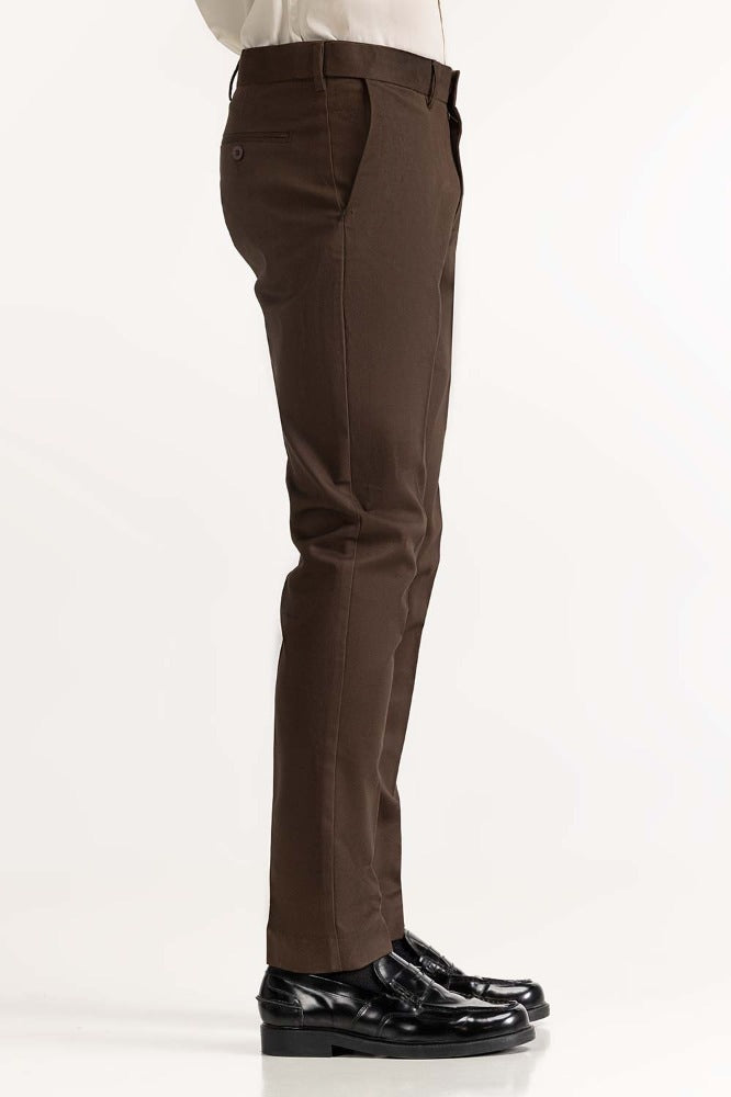 Brown Basic Formal Chino Trouser