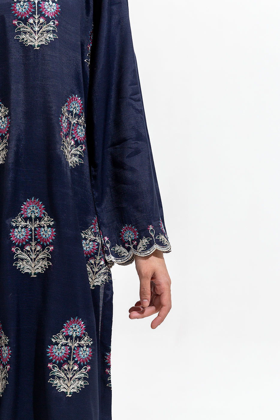 2 Piece Embroidered Silk Suit (Luxury-Pret)