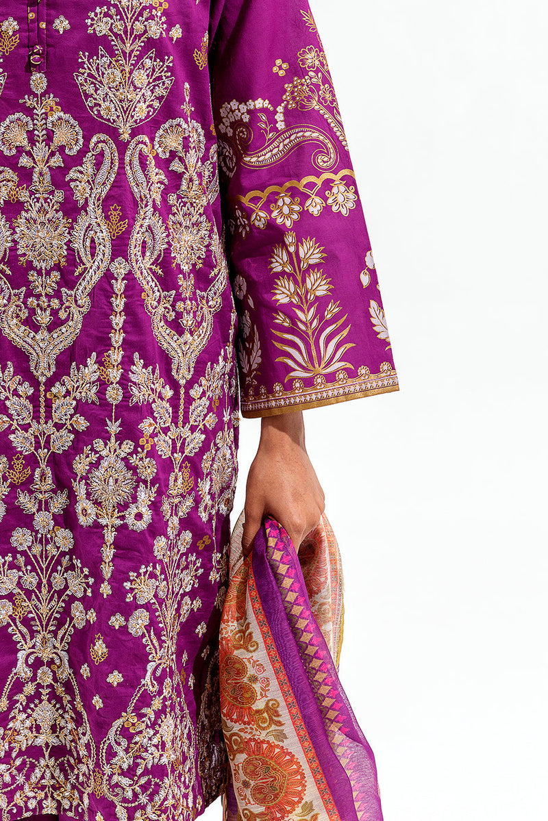 3 Piece Embroidered Lawn Suit (Luxury Pret)