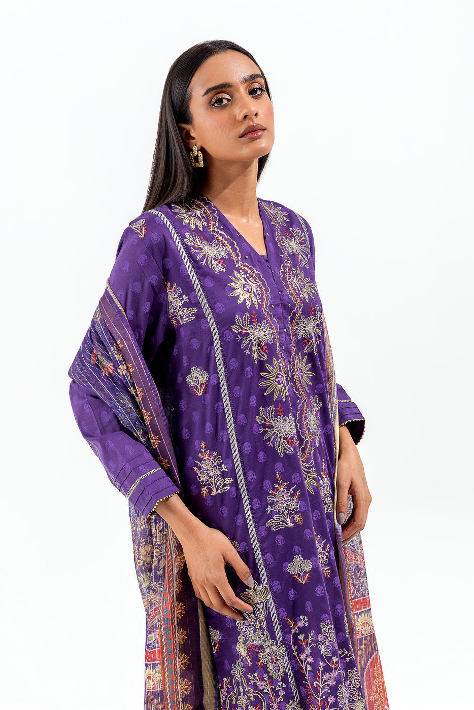 3 Piece Embroidered Lawn Suit (Luxury Pret)