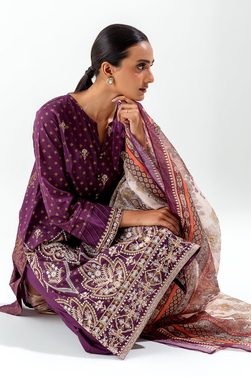3 Piece Embroidered Lawn Suit (Luxury Pret)