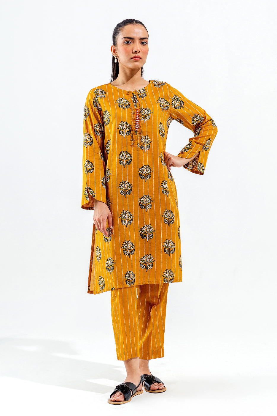 2 Piece Printed Rotary Print Suit (Pret)