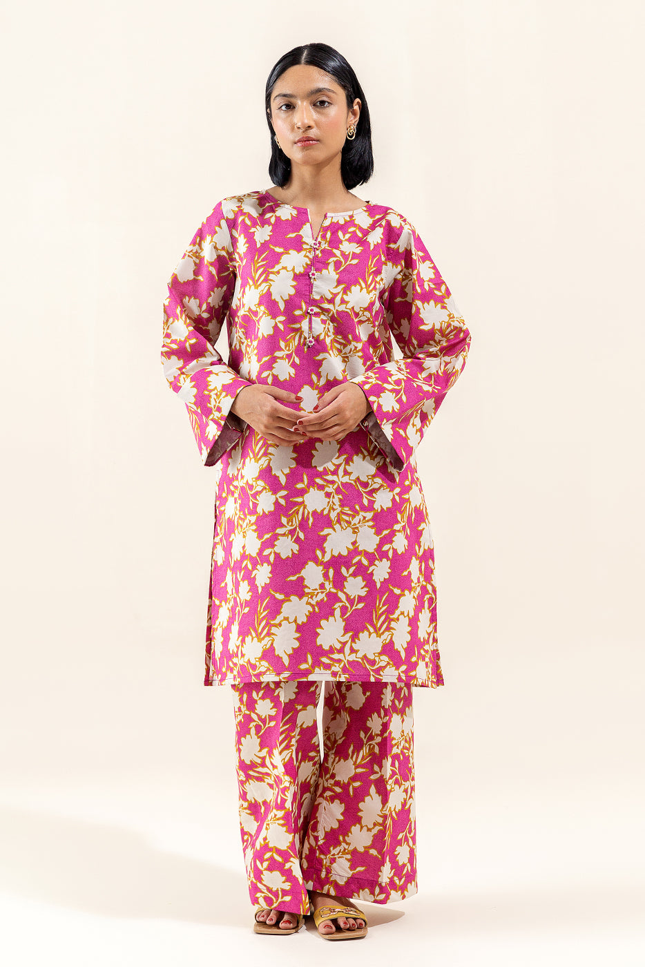 2 Piece Printed Lawn Suit-Wild Orchid (Unstitched)