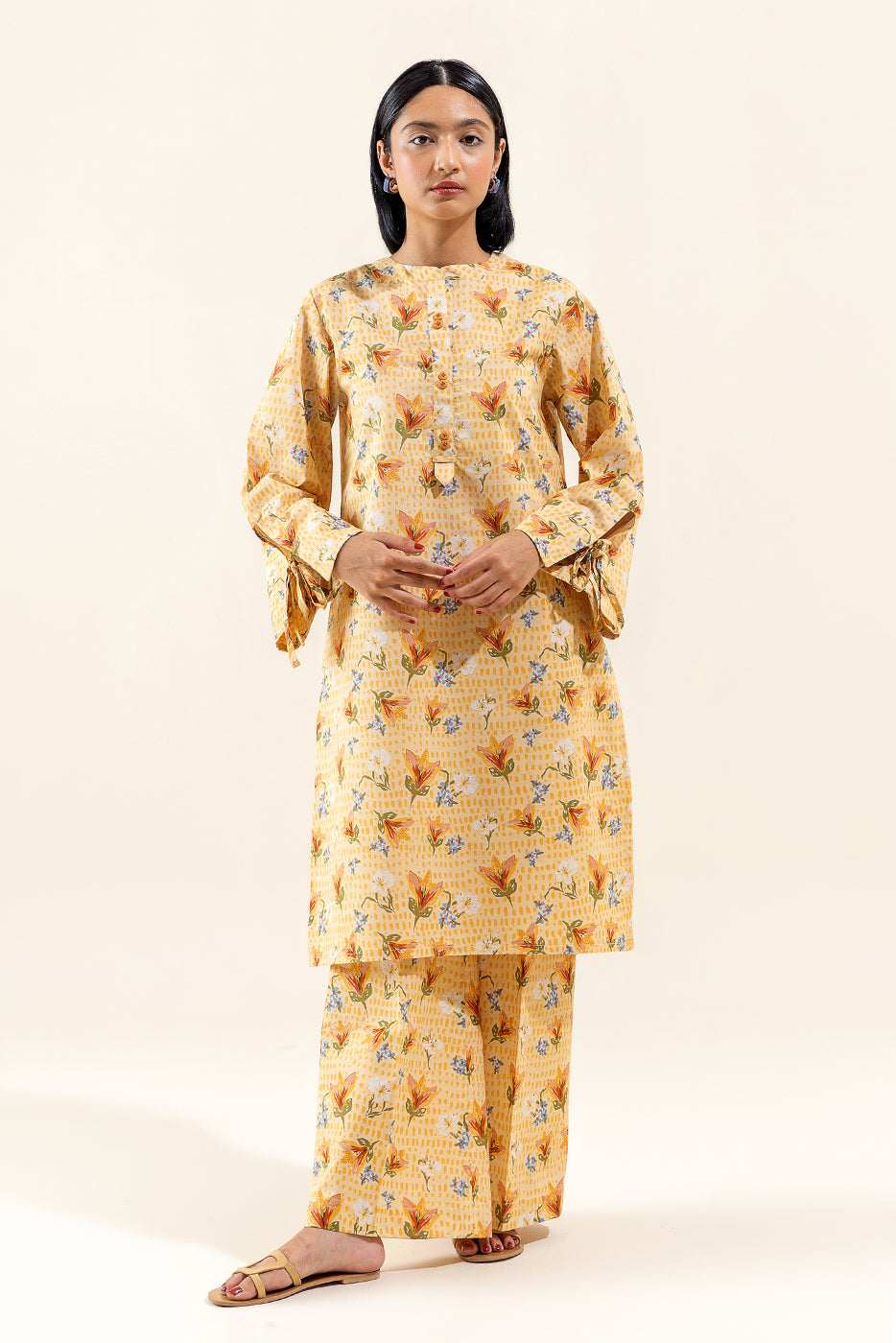 2 Piece Printed Lawn Suit-Beige Glory (Unstitched)