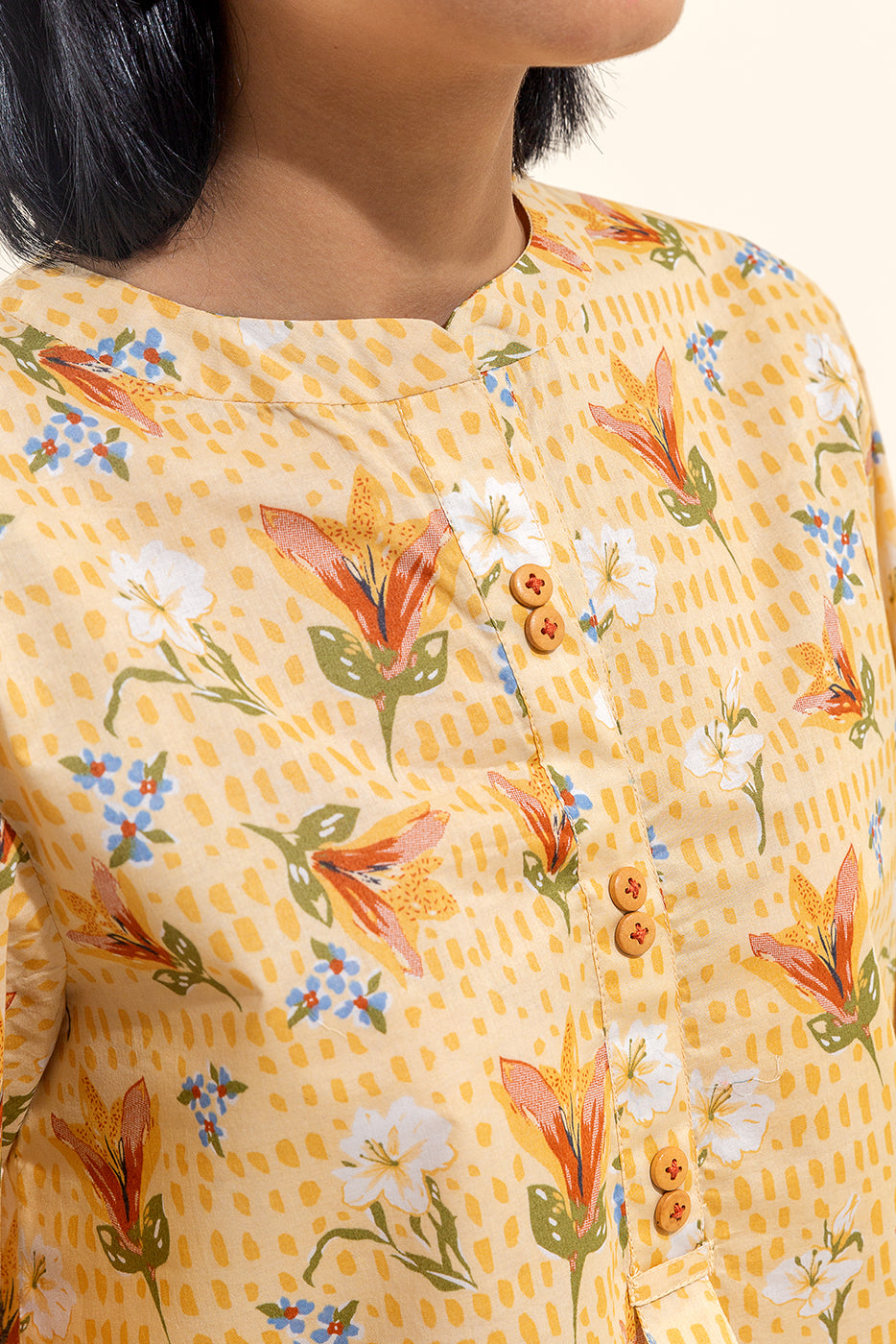 2 Piece Printed Lawn Suit-Beige Glory (Unstitched)