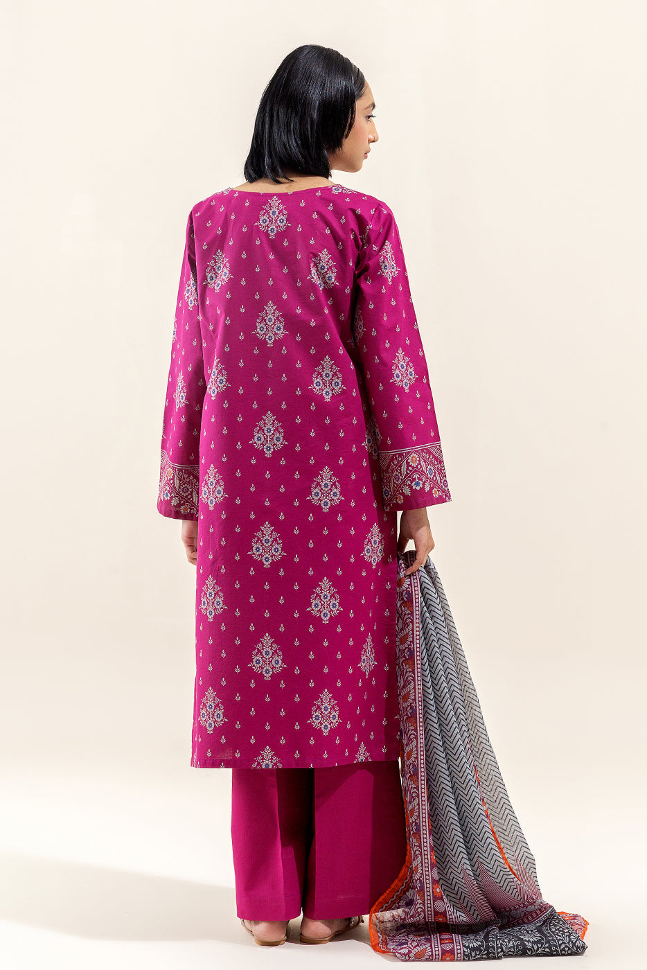 3 Piece Embroidered Lawn Suit-Mulberry Adorn (Unstitched)