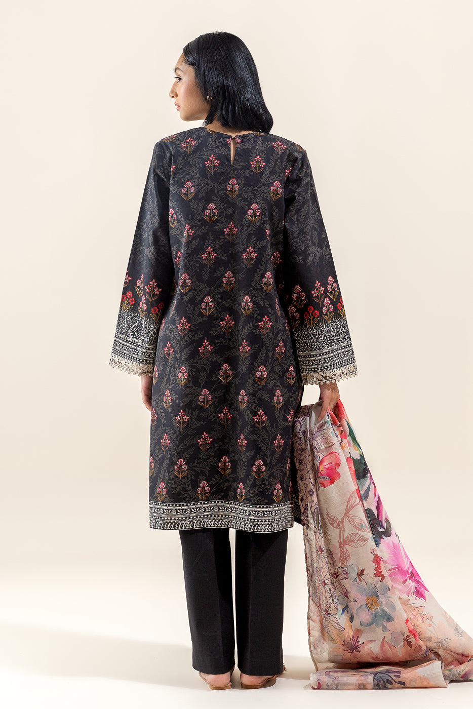 3 Piece Embroidered Lawn Suit-Anchor Craft (Unstitched)