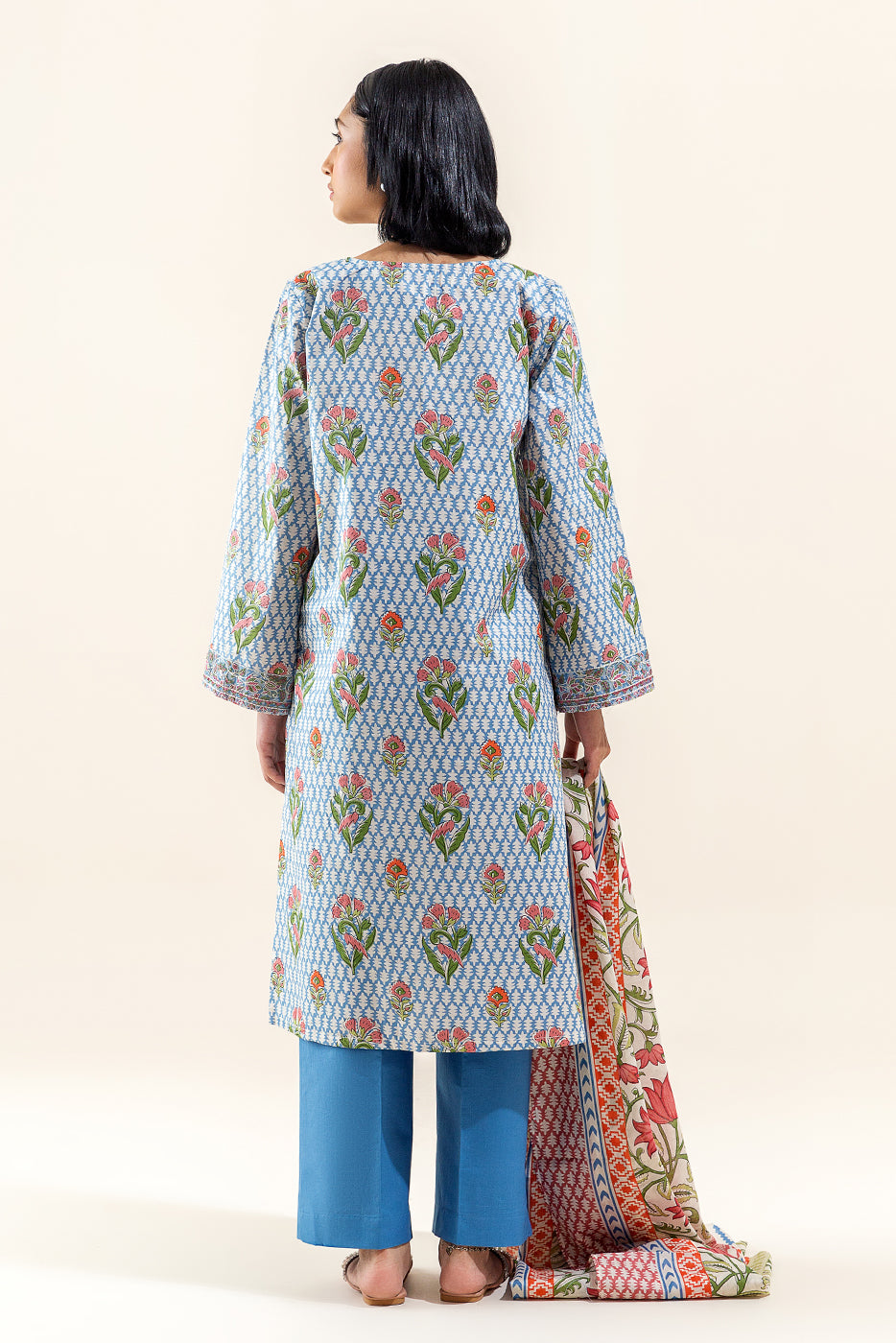 3 Piece Embroidered Lawn Suit-East Verve (Unstitched)