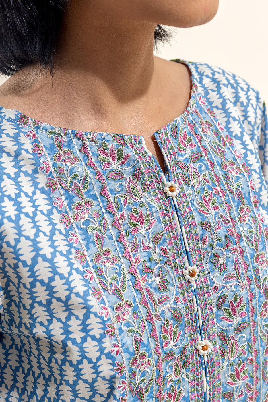 3 Piece Embroidered Lawn Suit-East Verve (Unstitched)