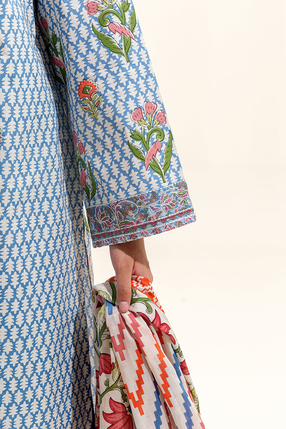 3 Piece Embroidered Lawn Suit-East Verve (Unstitched)