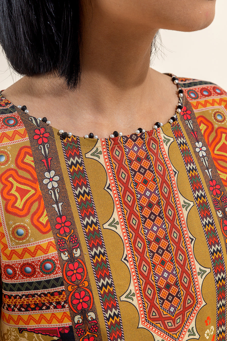 3 Piece Printed Lawn Suit-Medallion Tribe (Unstitched)