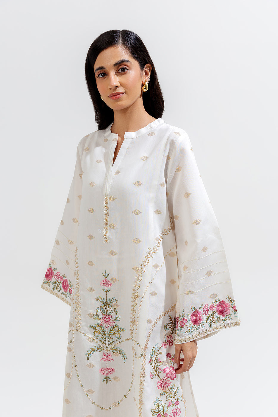 Embroidered Jacquard Shirt (Luxury-Pret)