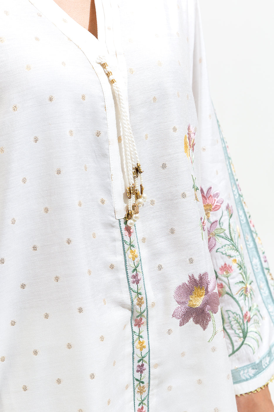 Embroidered Jacquard Shirt (Luxury-Pret)