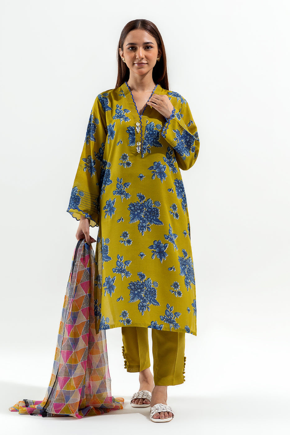 3 Piece Printed Lawn Suit (Pret)