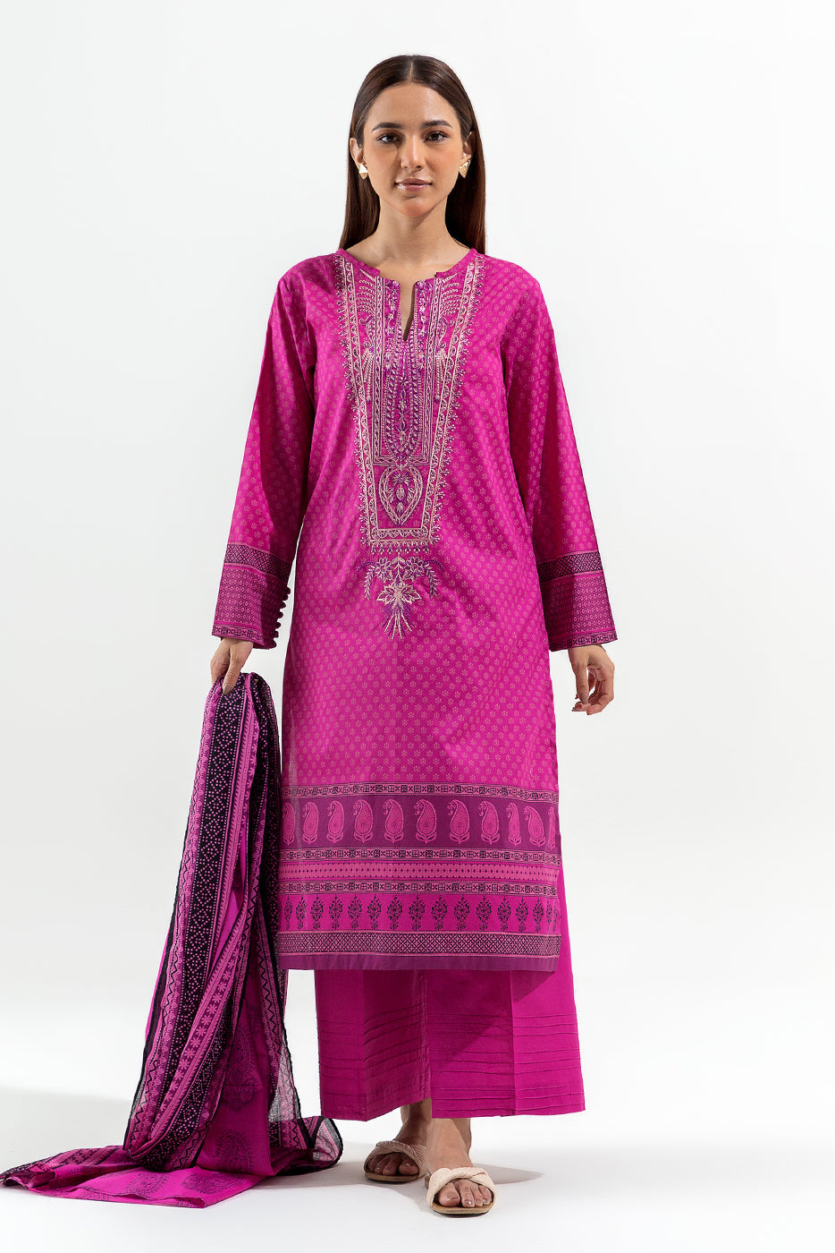 3 Piece Printed Lawn Suit (Pret)