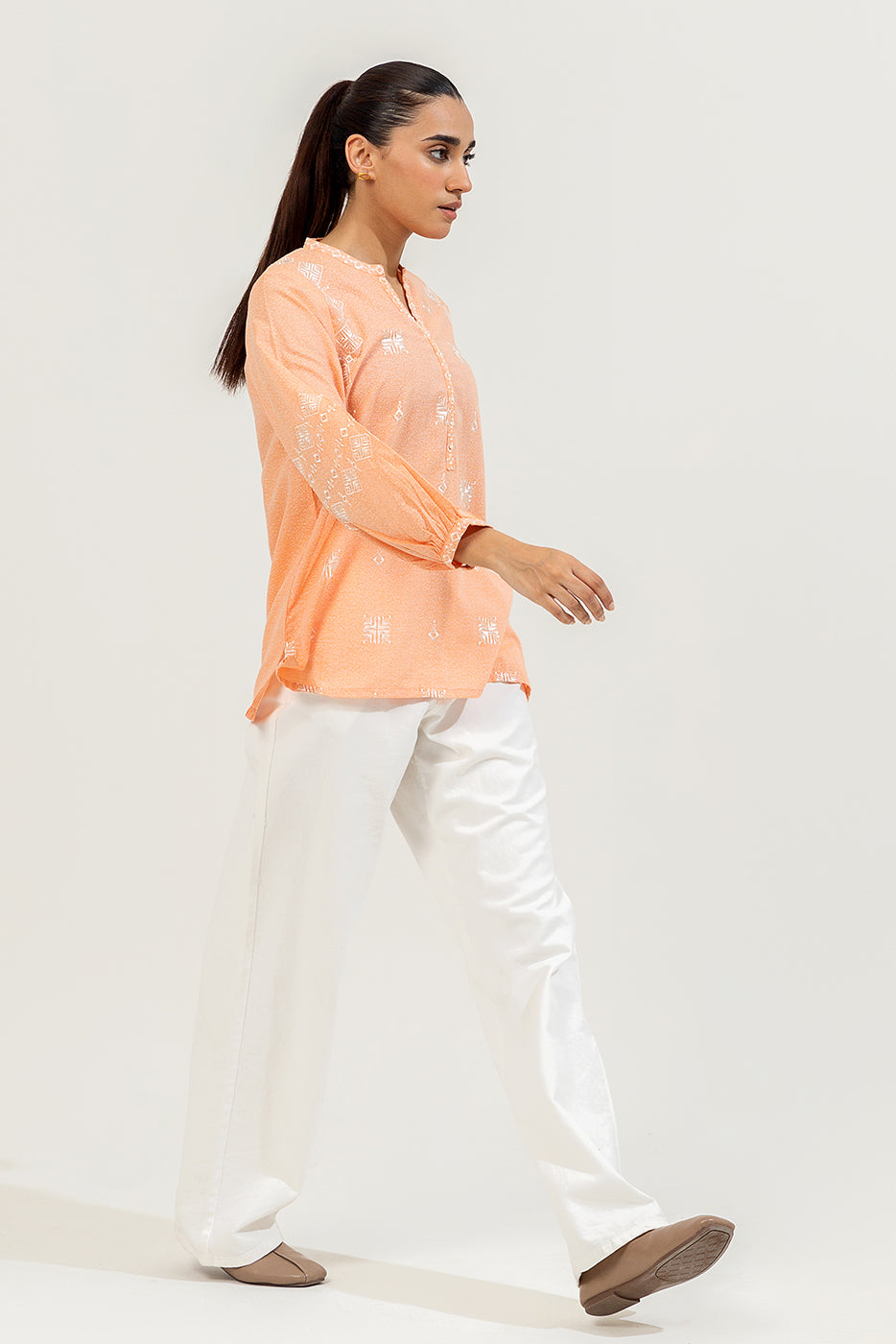 Embroidered Karandi Top (Pret)