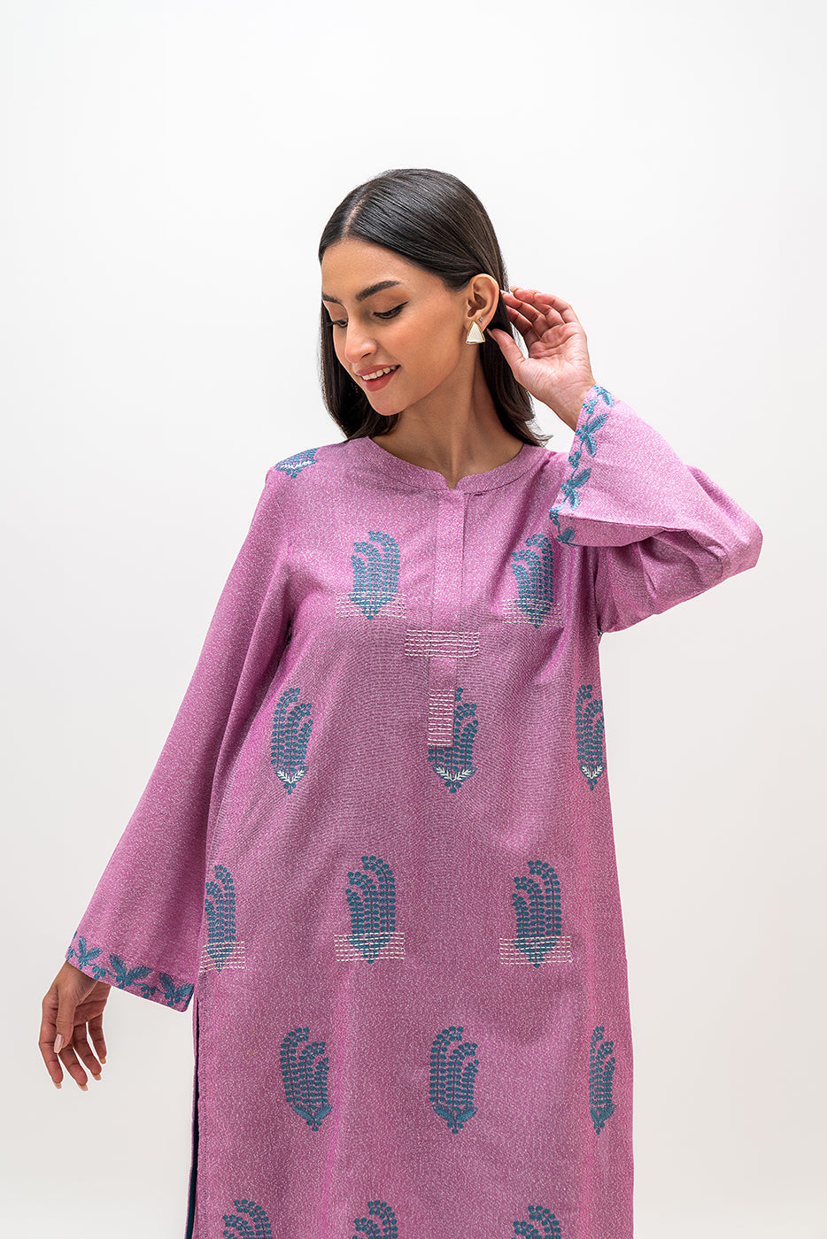 2 Piece Embroidered Karandi Suit (Pret)