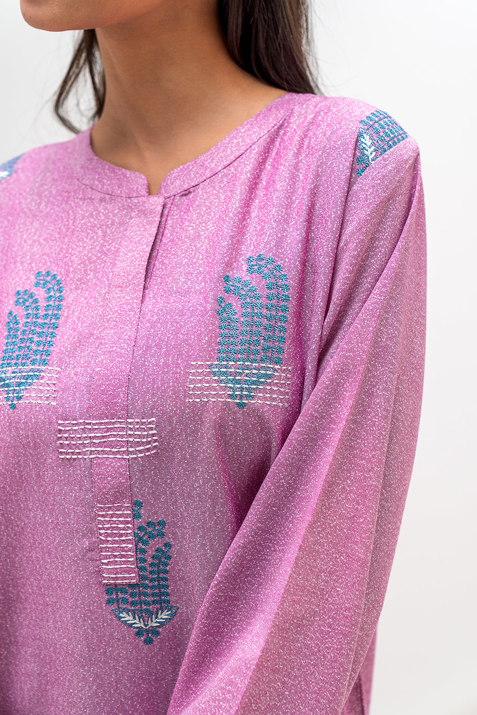 2 Piece Embroidered Karandi Suit (Pret)
