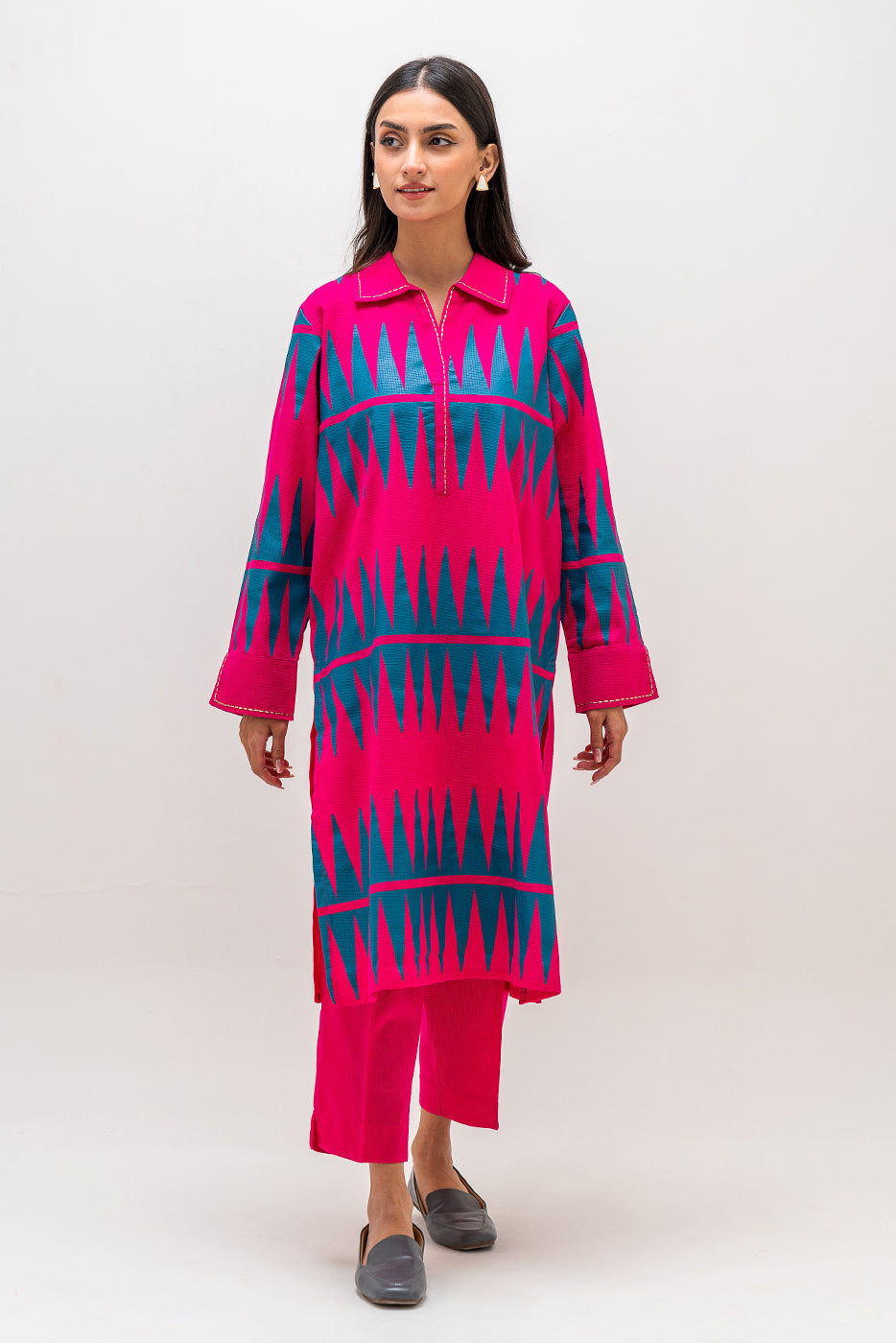 2 Piece Printed Jacquard Suit (Pret)