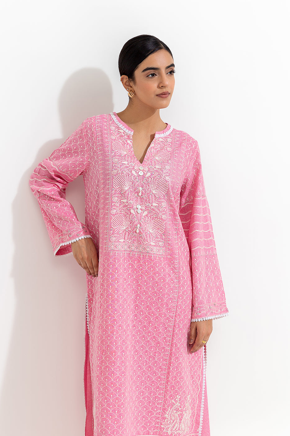 2 Piece Embroidered Karandi Suit (Pret)
