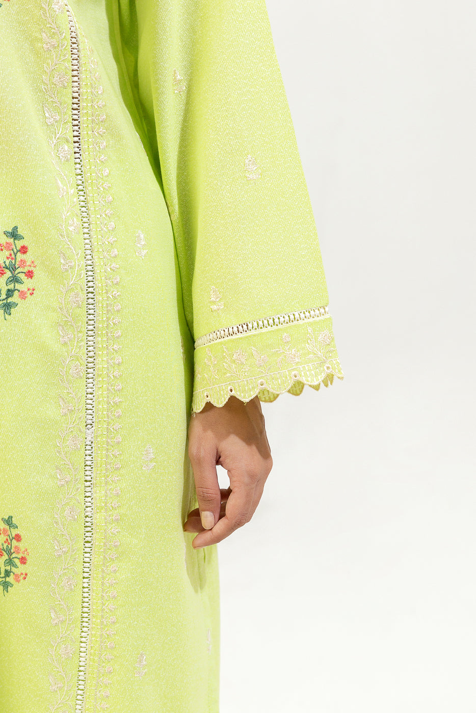 2 Piece Embroidered Karandi Suit (Pret)