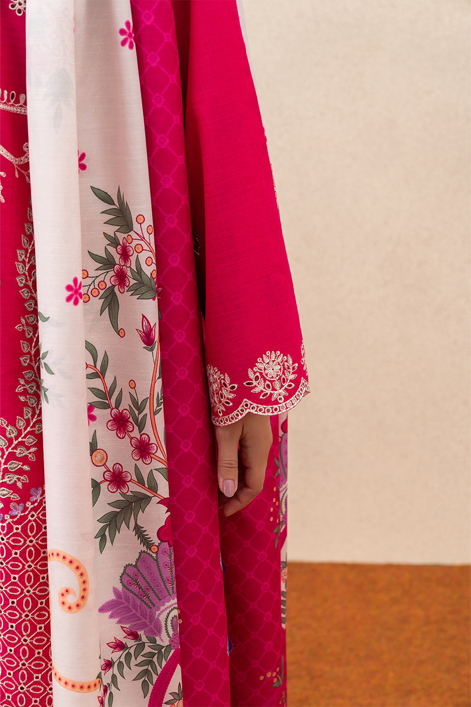 2 PIECE EMBROIDERED TWO WAY SLUB SUIT (HIGH CASUAL)