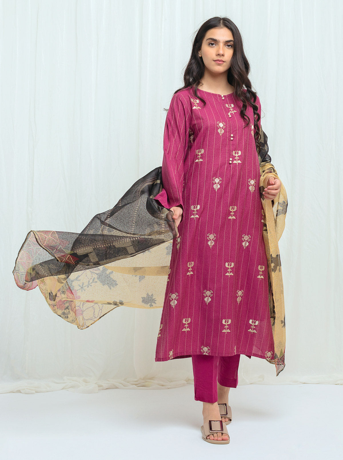 Cherry Plum -Embroidered-3P