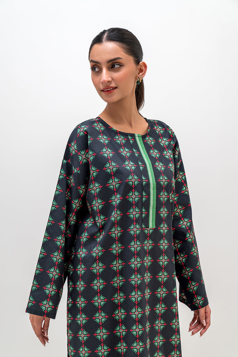 Printed Cambric Shirt (Pret)