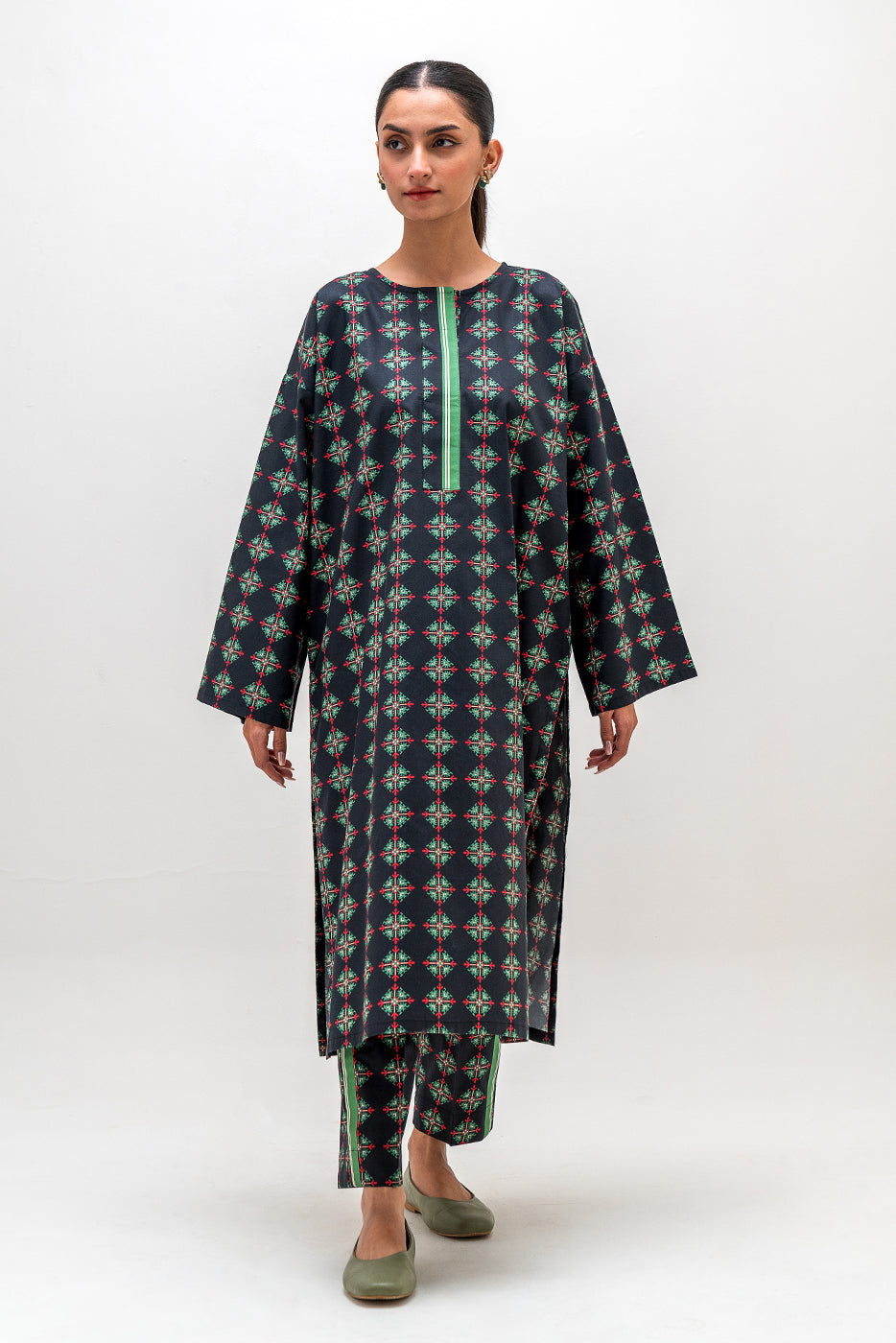 Printed Cambric Shirt (Pret)
