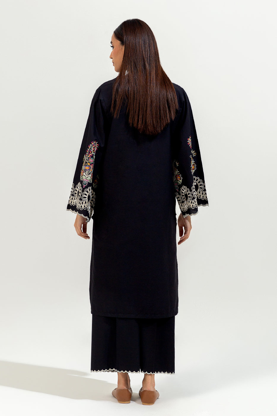 2 Piece Embroidered Cambric Suit (Pret)