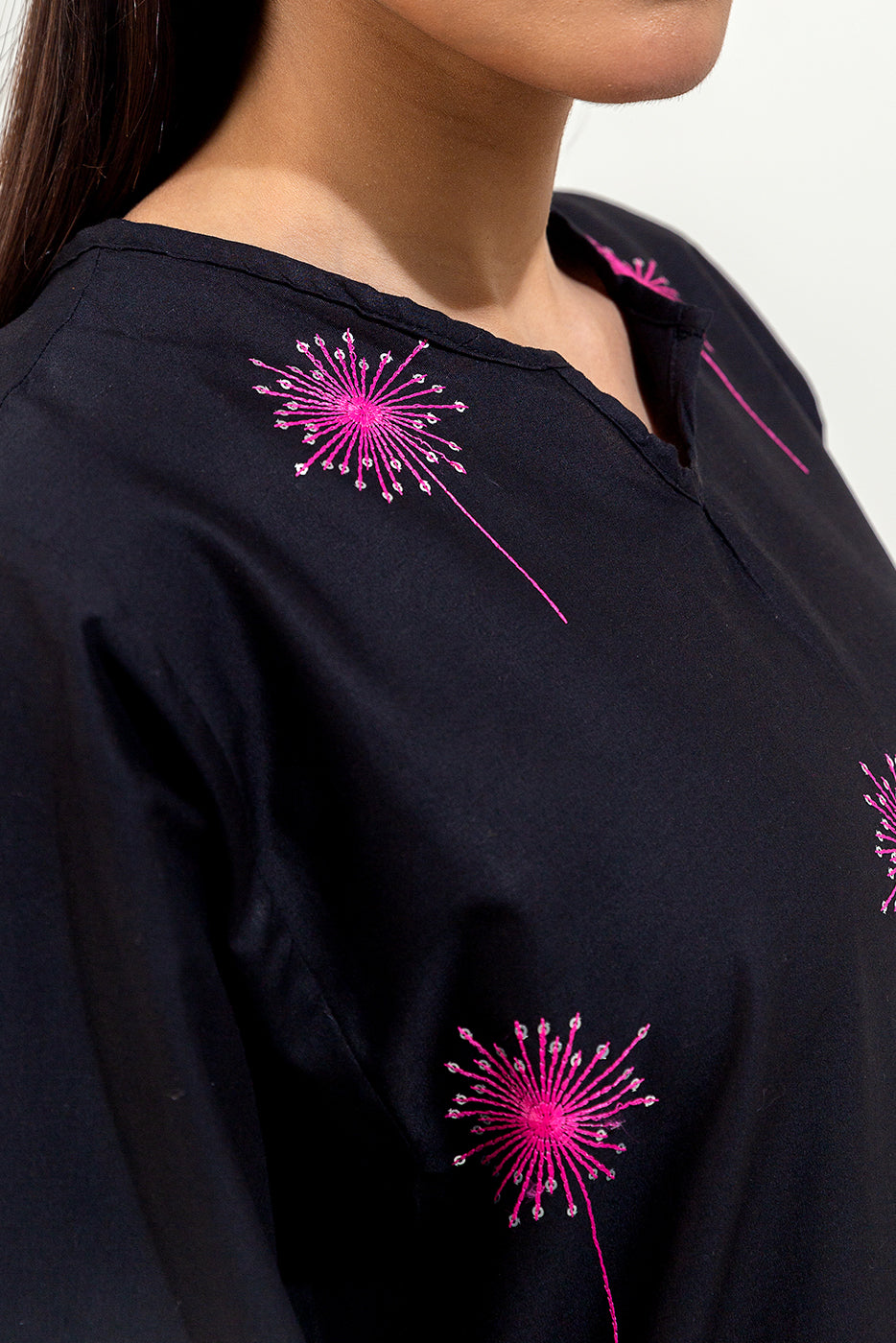 2 Piece Embroidered Cambric Suit (Pret)