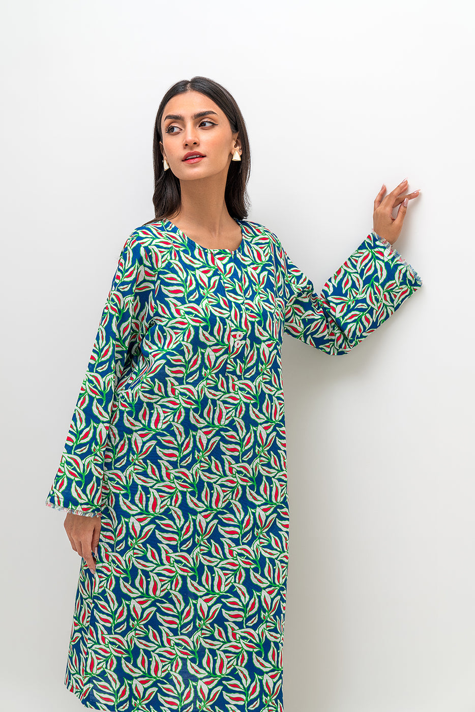 2 Piece Printed Khaddar Suit (Pret)