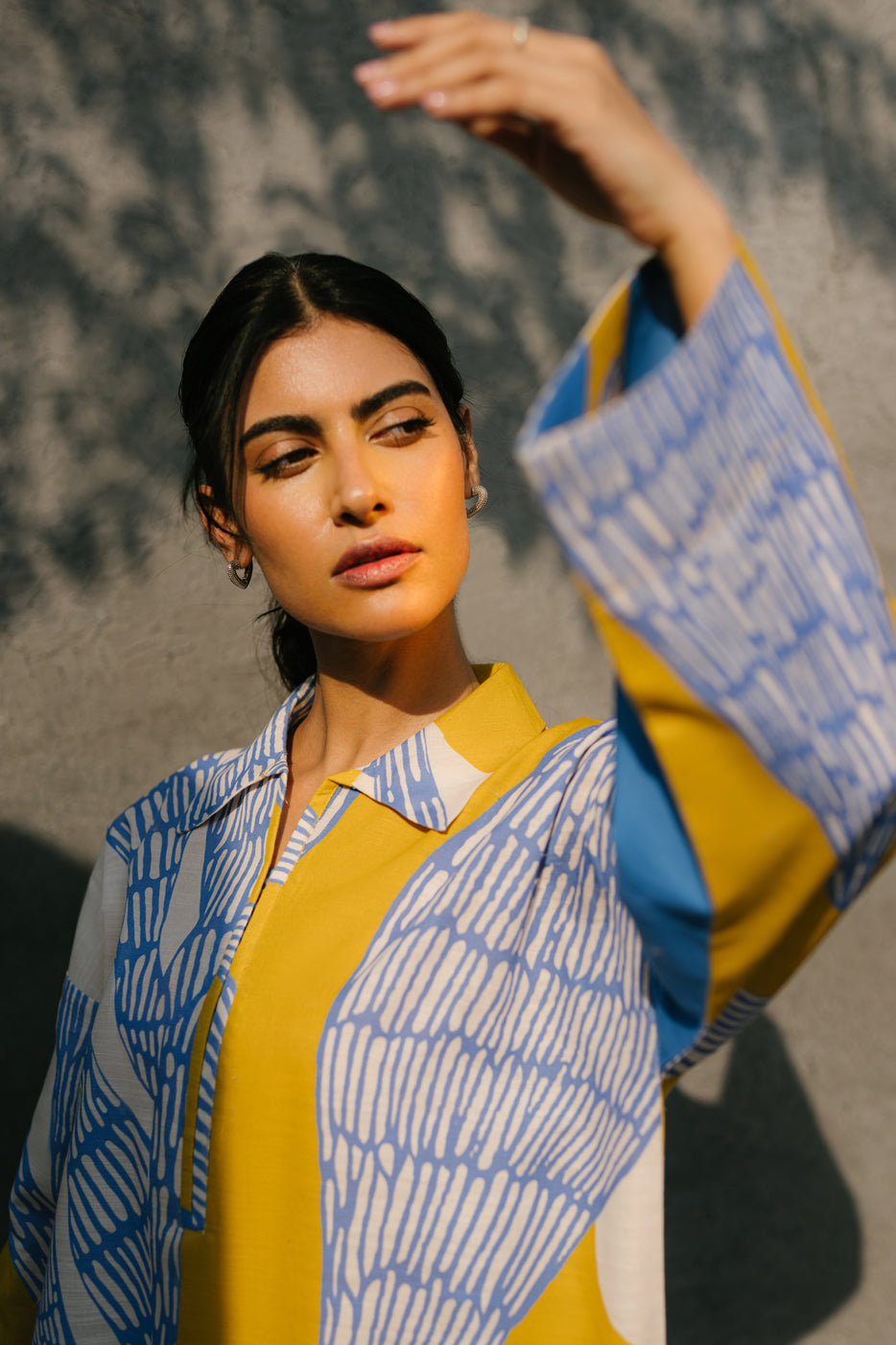 Printed Khaddar Shirt (Pret)